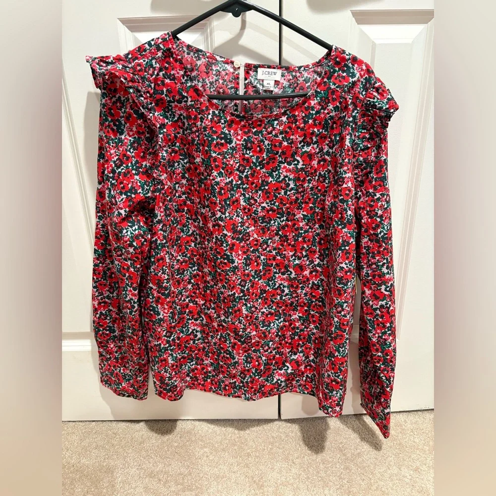 NWT Printed J Crew Blouse - Picture 3 of 8